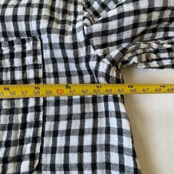 Joie‎ Button Up Shirt Sz XS Black/white Gingham - Picture 6 of 12